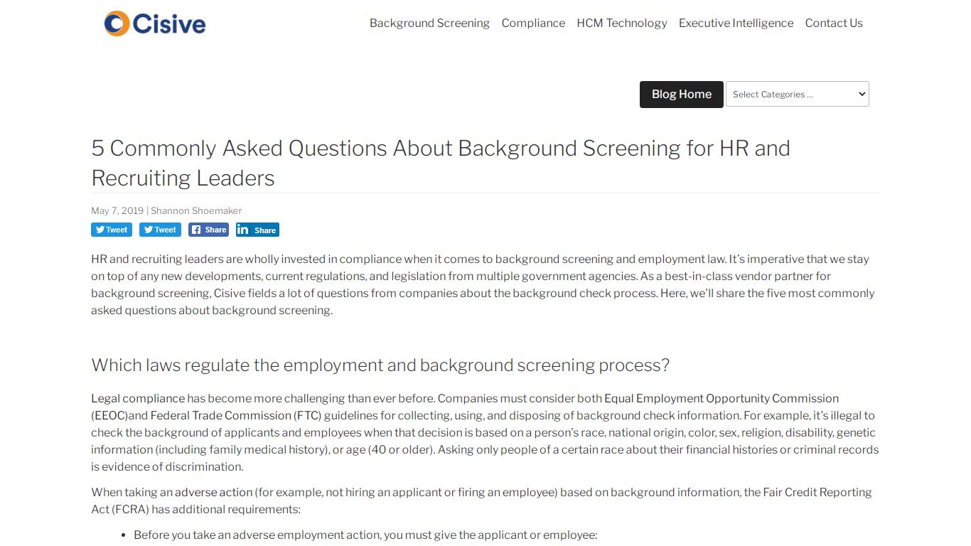 5 Commonly Asked Questions About Background Screening for HR and ...